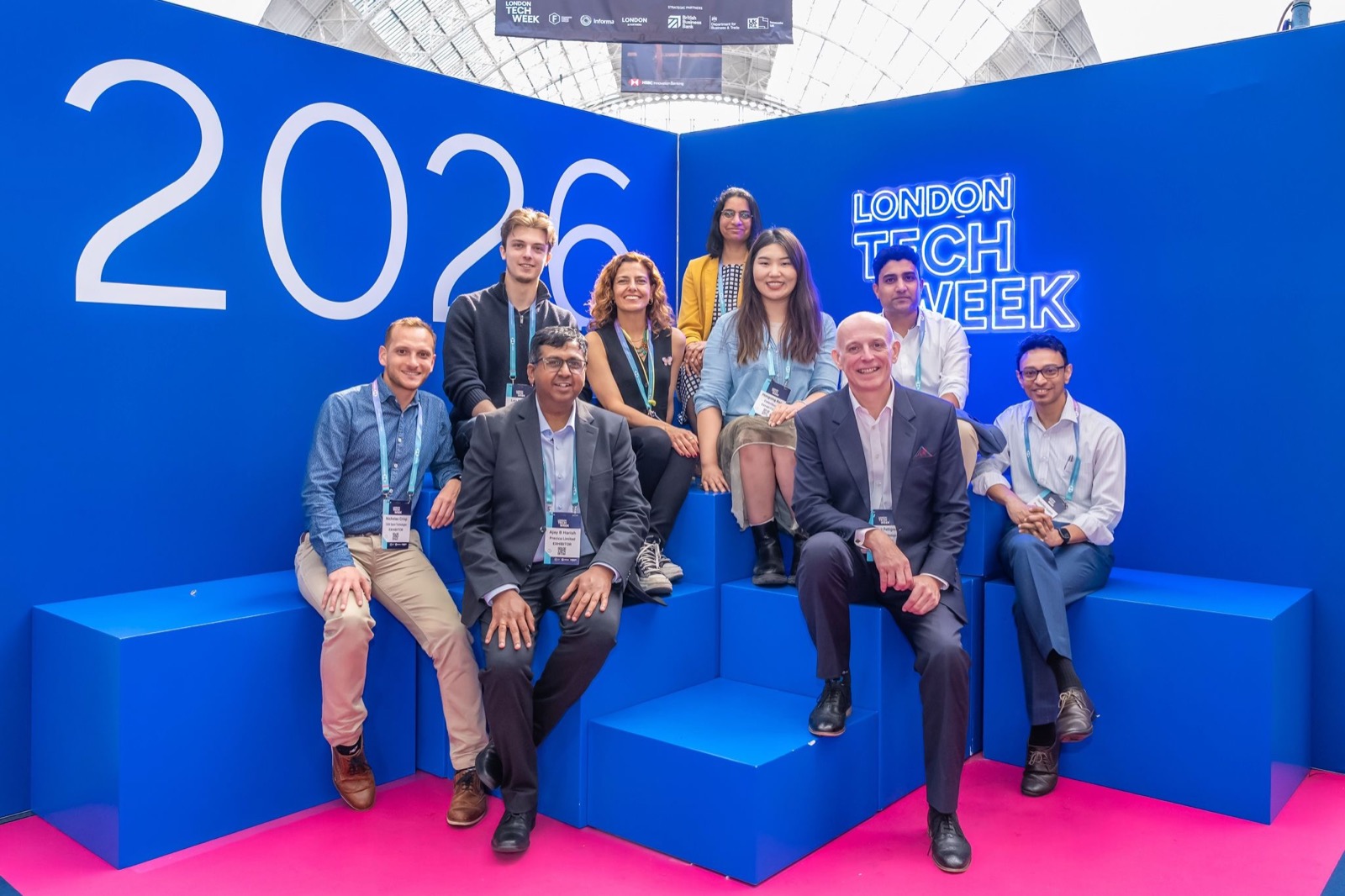 The Precica team with the wider NG Studios cohort at London Tech Week 2026